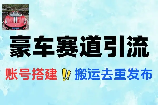 通过豪车赛道引流变现教学